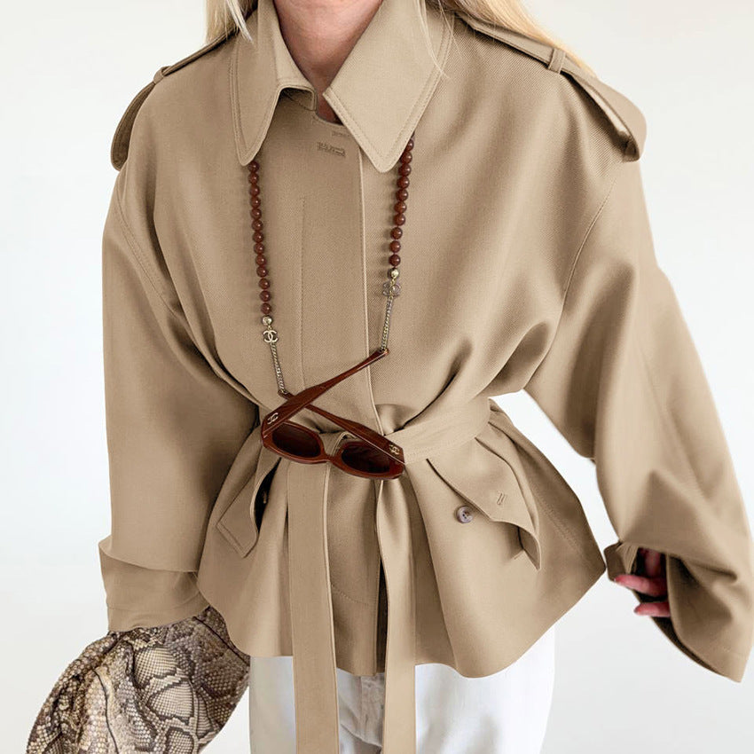 Manteau Trench au Style Élégant et Décontracté